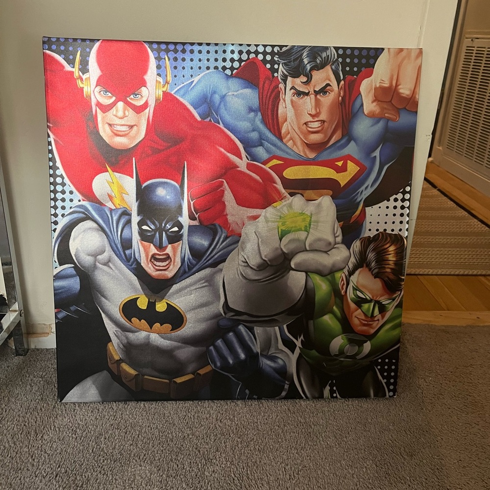 Superhero art canvas.